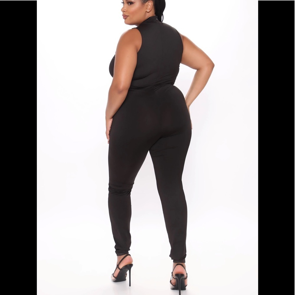 FASHION NOVA Not Your Typical Baby Jumpsuit Black Size 2X New - Picture 11 of 11
